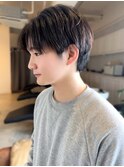 メンズショート ツーブロック マッシュショート センターパート