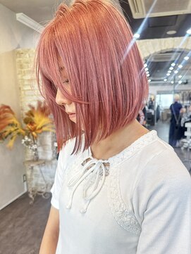 ルクスバイアフィナー(Luxo by Afinar) 【町田/Luxo by Afinar】ワンレンボブピンクベージュ