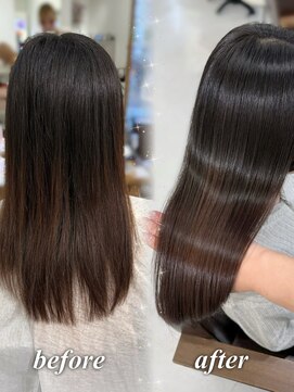 ハピネス 梅田茶屋町店(HAPPINESS) 韓国風/レイヤーカット/顔周り/顔まわり/髪質改善/ベージュ