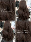 韓国ヘア　透明感カラー　ラベンダーブラウン