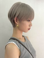 サンクマーケット 渋谷(cinq MARKET) 渋谷ブリーチカラーショートカットハイトーンホワイトカラー韓国