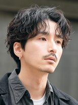 フィフス 大分(fifth)&nbsp;大分シャドウパーマメンズカットラウンドマッシュセンターパート
