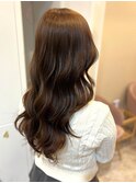 アッシュブラウン 透明感カラー 顔周りカット 髪質改善 艶髪