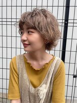 ノット(KNOTT)&nbsp;ミルクティーブロンド/ダークブルー/デジタルパーマ/松戸
