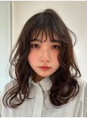ミルクティーベージュ/レイヤーボブ/韓国巻き/顔周りカット/大宮