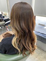 ヘアー アンド ビューティー ザ エフ 西尾店(Hair Beauty the F)&nbsp;イヤリングカラー　ミルクティーベージュ　縮毛矯正
