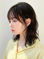 ブロッサム 東武練馬店(Blossom)&nbsp;韓国風パーマ透明感カラーブリーチなしグレージュ顔周りカット
