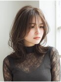 レイヤーカット/ハッシュカット/ダークアッシュ/ブラウン