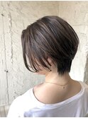 前髪長め/大人かわいいショート/ハンサムショート　　担当　夕島