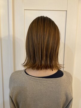 ナインヘアー(NINE HAIR) 【NINE HAIR】外ハネ＿ベージュカラー
