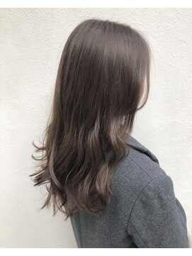 モルニ(MORNI) アッシュグレー_マロンベージュ Aラインボブ かきあげ