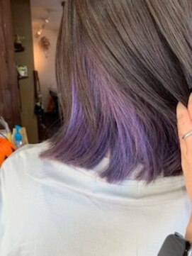 ビューティーショップ ニコ(Beauty shop nicco) ミディアム パープル インナーカラー