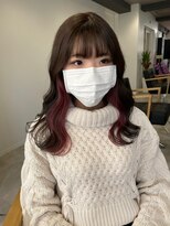 ツキ 横浜店(tuki)&nbsp;イヤリングカラーインナーカラーケアダブルカラーセミロング