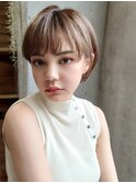 【マノハル スタイル】ベージュ×マッシュショート