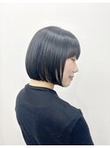 ★20代30代大人こなれミディ艶感小顔カット前髪シースルーバング