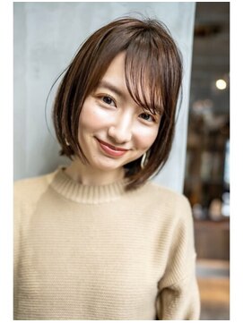 オースティン 調布アミックス(AUSTIN) 大人かわいい前髪セシルカットココアブラウンフリンジウェーブ