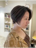 【CROP】白髪ぼかし×ハイライト×ショートヘア