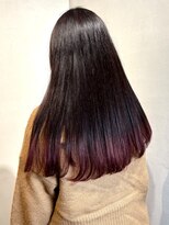 アイラス(I'LAS)&nbsp;裾カラー/ロング/ワインレッド/ブリーチ