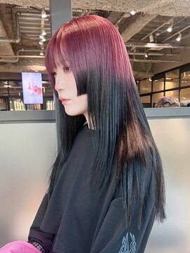 アルバム 銀座(ALBUM GINZA) ロング韓国ヘア顔周りレイヤーおくれ毛_ba539152