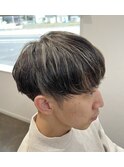ハイライト/ホワイトベージュ/白髪ぼかし/刈り上げマッシュ/S