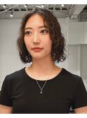 原宿ボブパーマスパイラルパーマ大人ボブウェーブヘアニュアンス