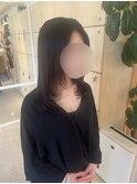 大人可愛い艶髪ラベンダーカラー×顔まわりレイヤー