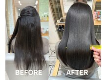 施術前と後ではこんなにツヤの差が！髪質改善メニューをぜひ体験してみてください![センター南/センター北]