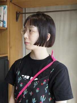 ネロ ヘアアンドライフストア 渋谷(NERO HAIR AND LIFESTORE) 【まどか】ミニボブ／オン眉／前上がりボブ