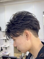 オーシャントーキョー 大阪(OCEAN TOKYO)&nbsp;シャドウパーマ波巻きパーマツーブロック無造作マッシュ