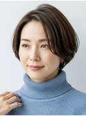 白髪ぼかしカラー白髪ぼかしハイライト大人ショート30、40、50代