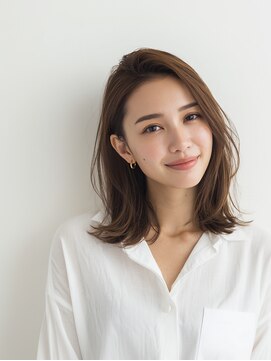 レイヤーカット/イメチェン/外ハネボブ/美髪/ワイドバング/髪型