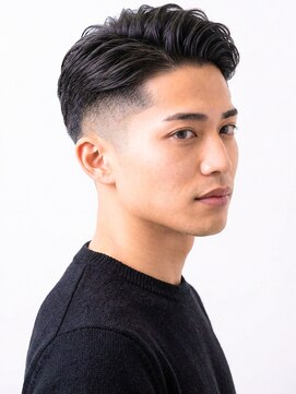 フェード/七三アップバング/爽やか/ビジネス/メンズショート 