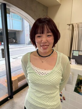 ヘアーブレイス(hair brace) 千葉駅/着物ヘア/大人ガーリー/ダークアッシュ/似合わせカット