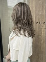 ニコリヘアワークス(nicori hair works)&nbsp;セミロング×ウェーブ