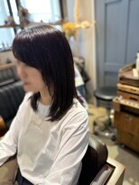 ワ ヘアー(wa-hair)&nbsp;ミディアムレイヤーカット　グレージュカラー　髪質改善