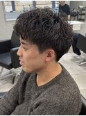 MEN’S HAIR/サーフカール/刈り上げセンターパート/新田