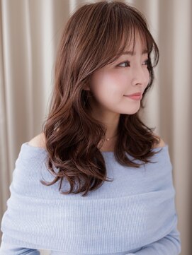 カバーヘア ブリス 上尾西口店(COVER HAIR bliss) ダークアッシュブラウンゆるふわコテ巻き風パーマZ上尾30代40代