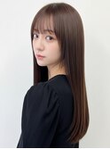 ブリーチなしカラー◎髪質改善×美髪矯正で艶髪ロング夏カラー