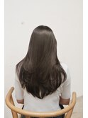 髪質改善ブリーチなしカラー×パサつき改善×艶グレージュロング
