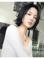 ミンクス渋谷スマートサロン(MINX shibuya smart salon) 暗髪でも重く見えない/顔周りレイヤー×ボブ