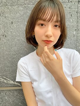 シー バイ ロンド 新宿(Sea by Lond) 大人かわいい切りっぱなしワンカール小顔ボブ