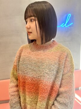 ロンドポレール 北千住(Lond polaire) タッセルボブ×アッシュグレイ