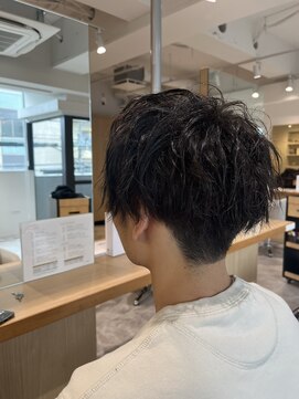 ソイクフ 四条大宮店(SOY-KUFU) 【soy-kufu】MEN'S HAIRマッシュパーマツイスパアッシュブラック