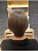 透明感カラー！20代30代ナチュラルハイライト小顔ショート