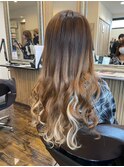 ハイライトレイヤーカットエクステイルミナカラー縮毛矯正