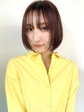エミス バイ メルト 吉祥寺(emis by melt) 【堀惠】ミニボブ顔周りレイヤー吉祥寺暖色カラー髪質改善ツヤ髪