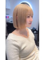 ホープ(hope)&nbsp;あご下2cm顔周りレイヤーボブ 大阪梅田 ホワイトミルクティー