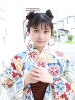 アヴァン(avant)&nbsp;〈avant〉　浴衣ヘア　高めツインお団子ヘア