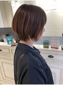 長めショートボブひし形ショート丸顔にも似合う赤羽美容室