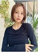 【大人きれい×ナチュラルボブ】艶感シンプルボブ